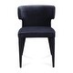 preview thumbnail 1 of 8, NADAAL STUDIOS Pierce, Upholstered Barrel-Style Seating Dining Chair - 20"W x19"D x31"H Black