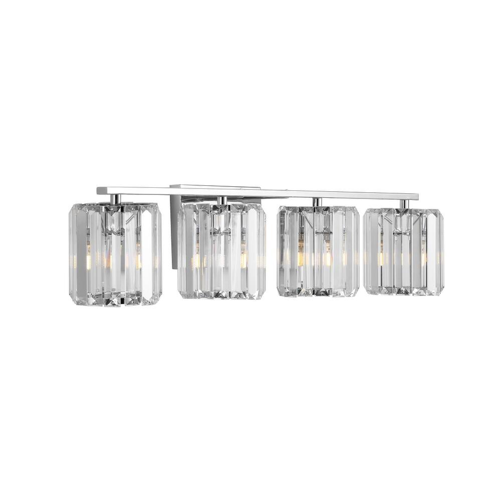 Spaulding Prism Vintage Metal/Glass Classic Glam LED Vanity Light, by JONATHAN Y