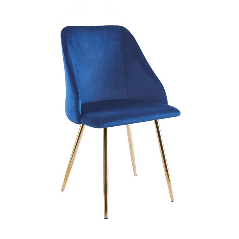 Porthos Home Pema Dining Chairs Set of 2, Velvet, Gold Chrome Legs