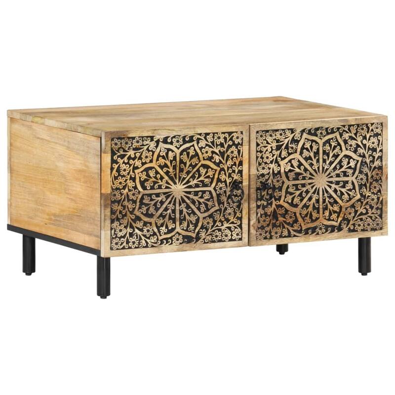 vidaXL Coffee Table 31.5"x19.7"x15.7" Solid Wood Mango - 31.5 x 19.7 x 15.7