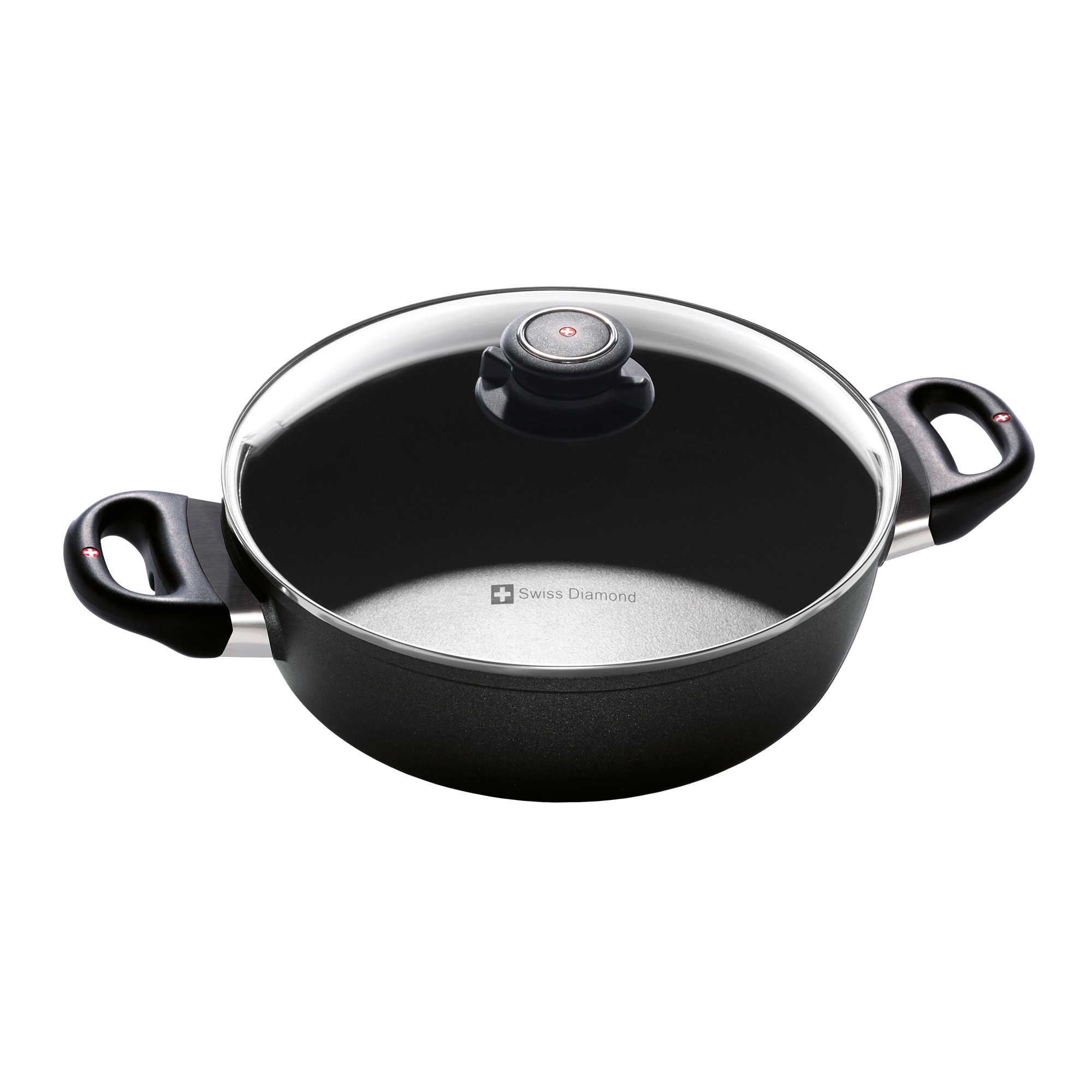 Swiss Diamond 24cm 3L (9.5 Inch 3.2 Quart) XD Nonstick Induction Casserole Pan With Lid