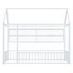 preview thumbnail 13 of 25, Twin Size Metal Bed House Bed Frame with Fence and Shelves, Black