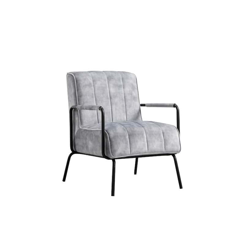Corvus Zelda Lounge Accent Chair with Arms - Grey