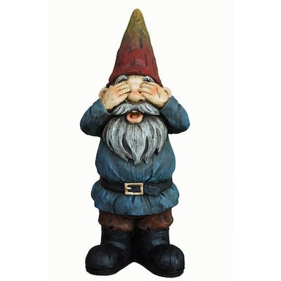 18.5" Resin See No Evil Gnome