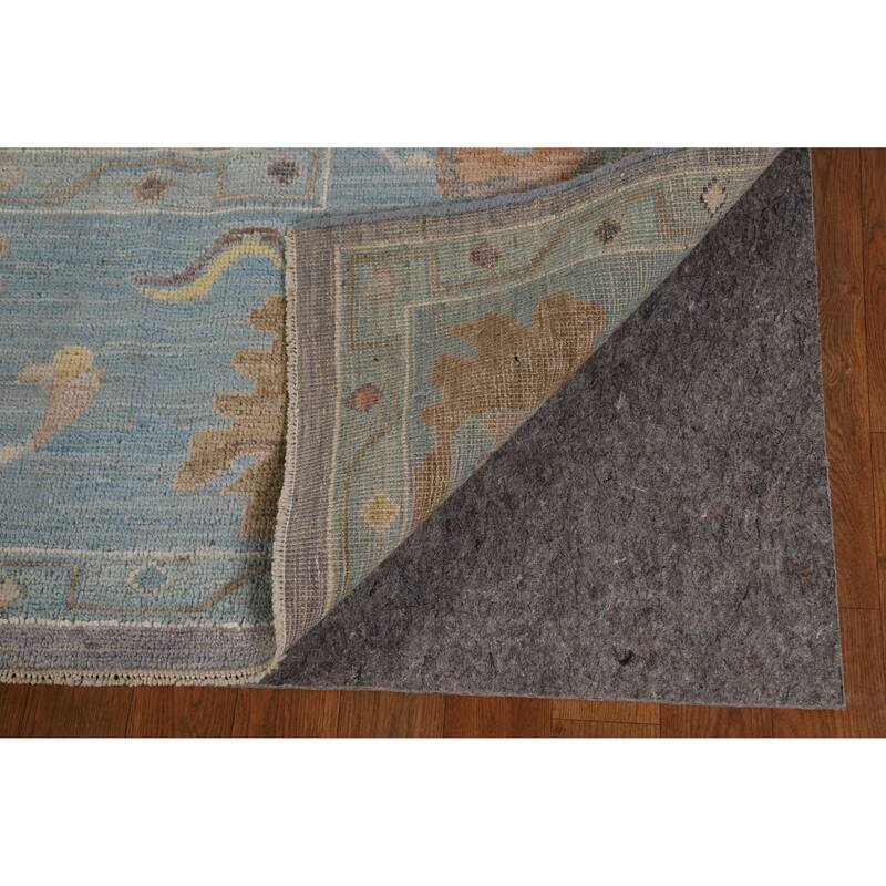 Hand Knotted Oriental 100% Wool Carpet Transitional All-Over Purples Oushak Area Rug - 9' 6'' X 8' 0''