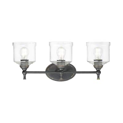 Golden Lighting 0806-BA3 HWG Keating 3 Light 24" Wide Vanity Light