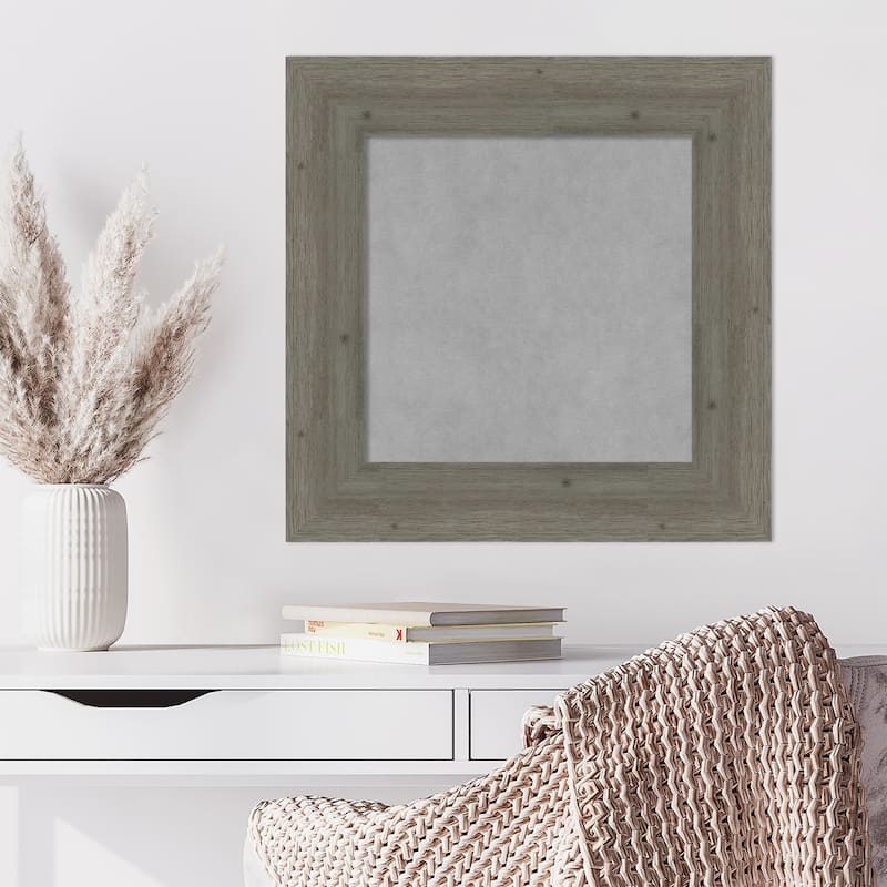 Amanti Art Fencepost Grey Framed Magnetic Board