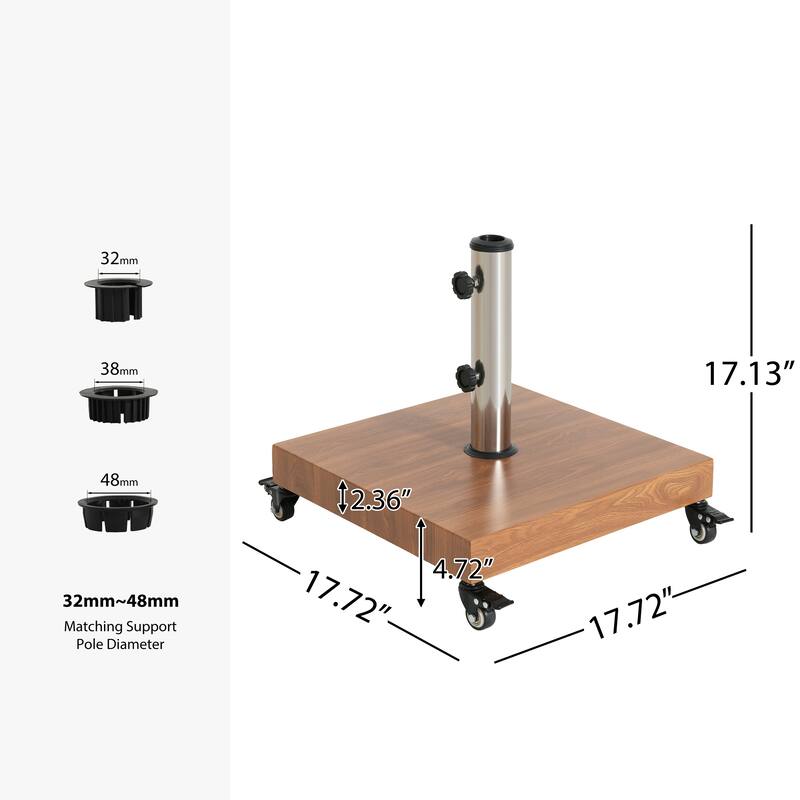 Christopher Knight Home - Malibu Modern Square Outdoor Umbrella Base with Wheels