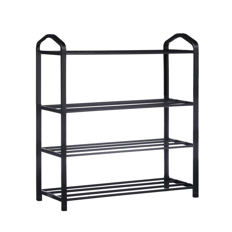 4-Tier Stackable Shoe Rack, Sturdy Shelf Storage for Bedroom, Entryway, Hallway, and Closet