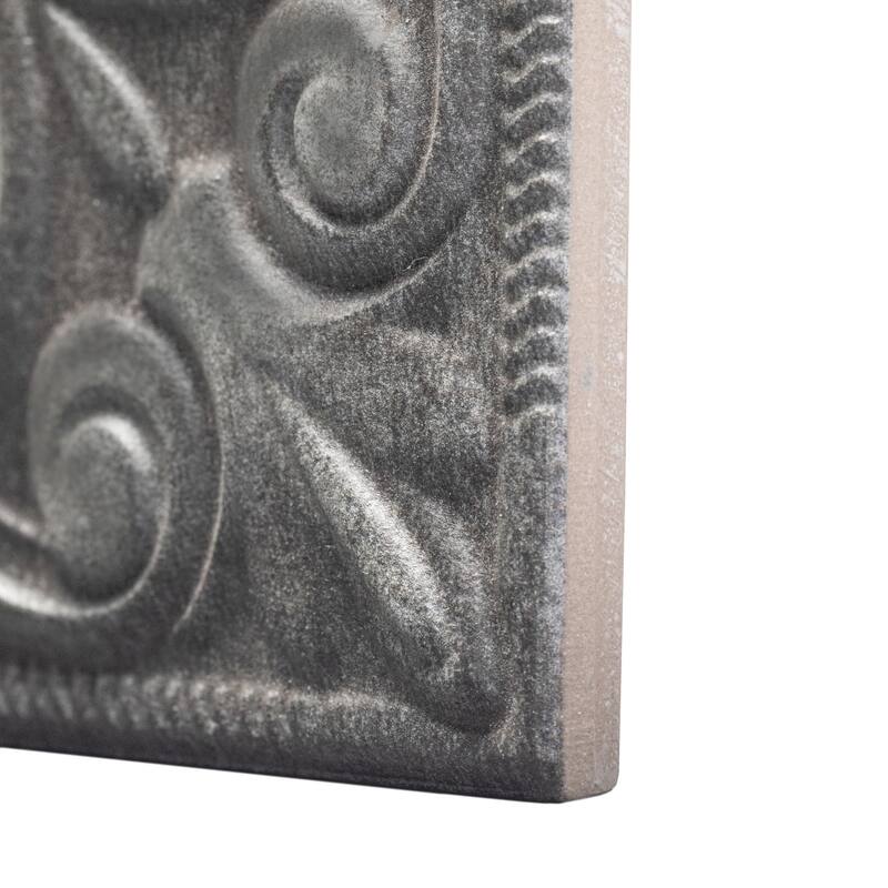 Merola Tile Victorian Tin Iron 17-3/8" x 17-3/8" Porcelain Wall Tile