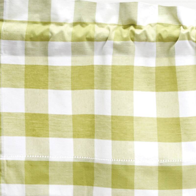 Franklin Check Cotton Window Curtain Valance Set of 2 - 15.5 x 72