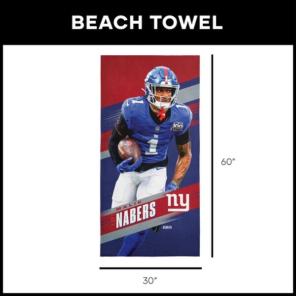 NFL New York Giants Player Beach Towel - 30 x 60 inches - Bed Bath
