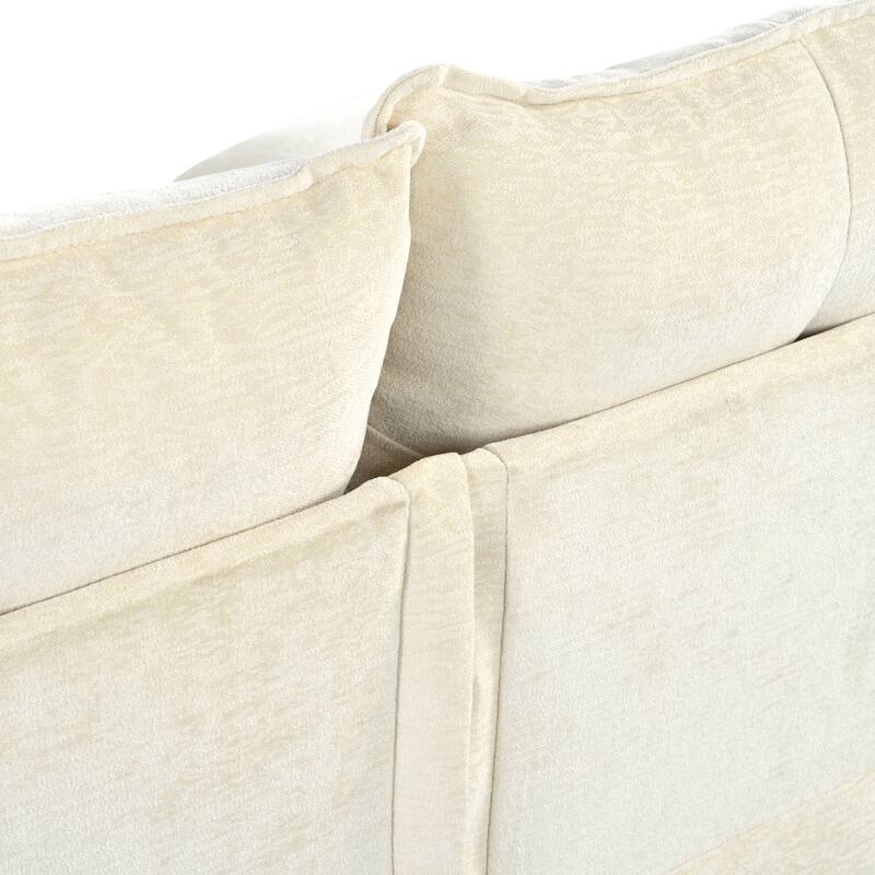 U-Shaped Sectional Sofa, Chenille Fabric Cloud Sofa, 6 Seater Sofa with Adjustable Armrest Pillow for Living Rooms, Office