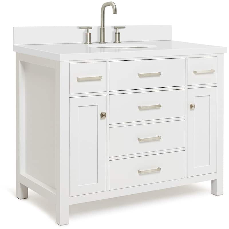 Ariel H043SWQOVO Bristol 43" Free Standing Single Oval Basin Vanity