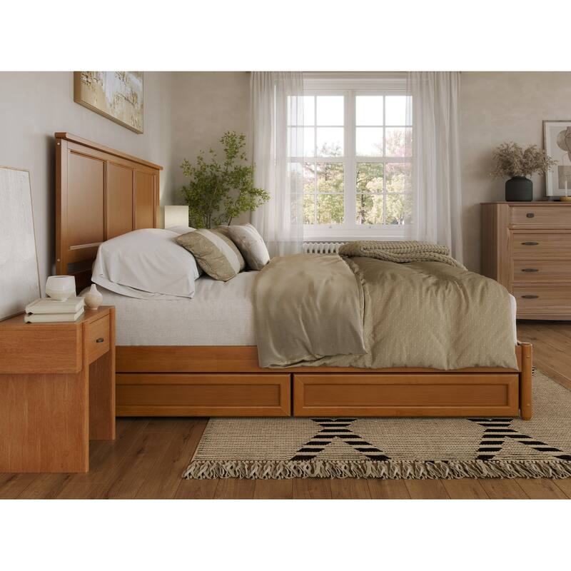 Felicity Platform Bed with Panel Footboard and Storage Drawers