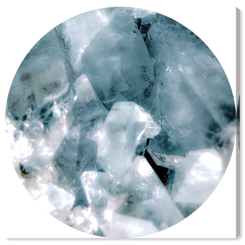 Wynwood Studio Prints Abstract Celestite Cluster Blue and Transitional Wall Art Canvas Print