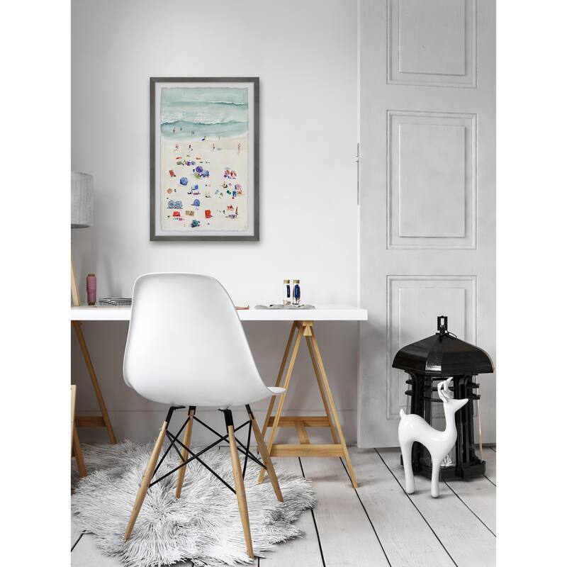 Beach Time Framed Print - 20x30 Inch Coastal Wall Art - Quality Giclee Print Ready to Hang