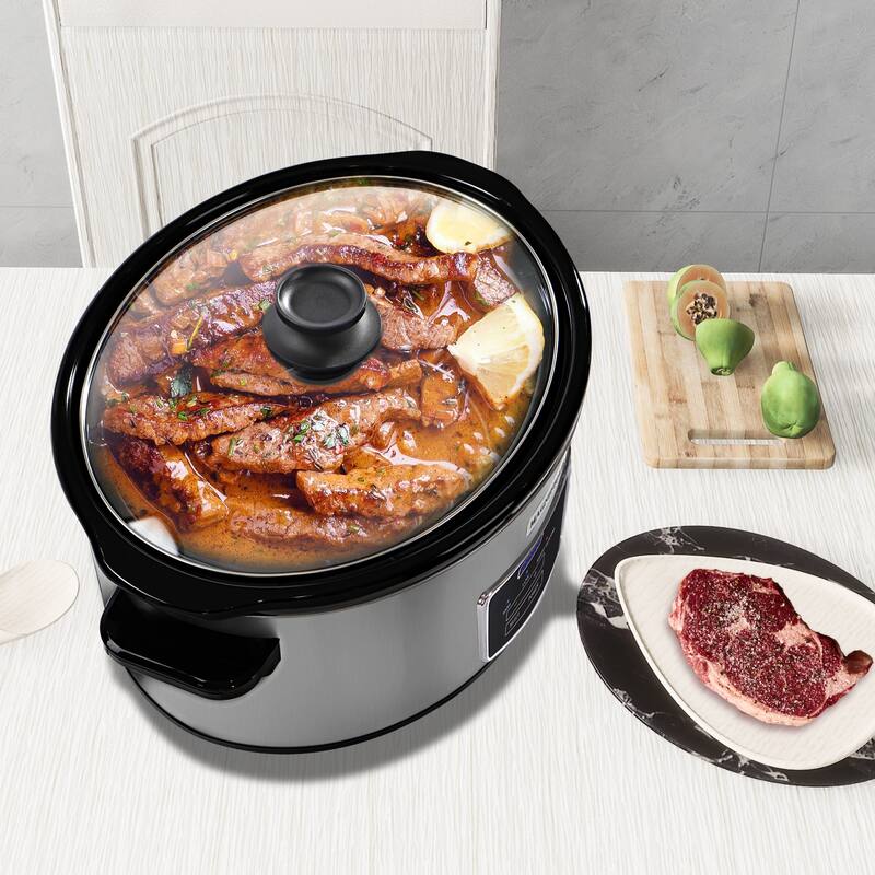 Homecookin 6,7 Quart Digital Display Programmable Slow Cooker