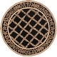 preview thumbnail 73 of 105, SAFAVIEH Handmade Chelsea Kimber Trellis French Country Wool Rug 5'6" Round - Black/Gold - Round