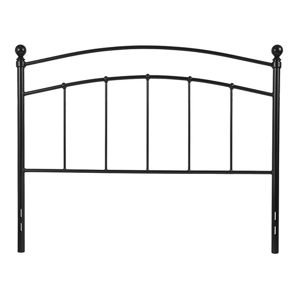 Offex Decorative Black Metal Full Size Open Slat Headboard