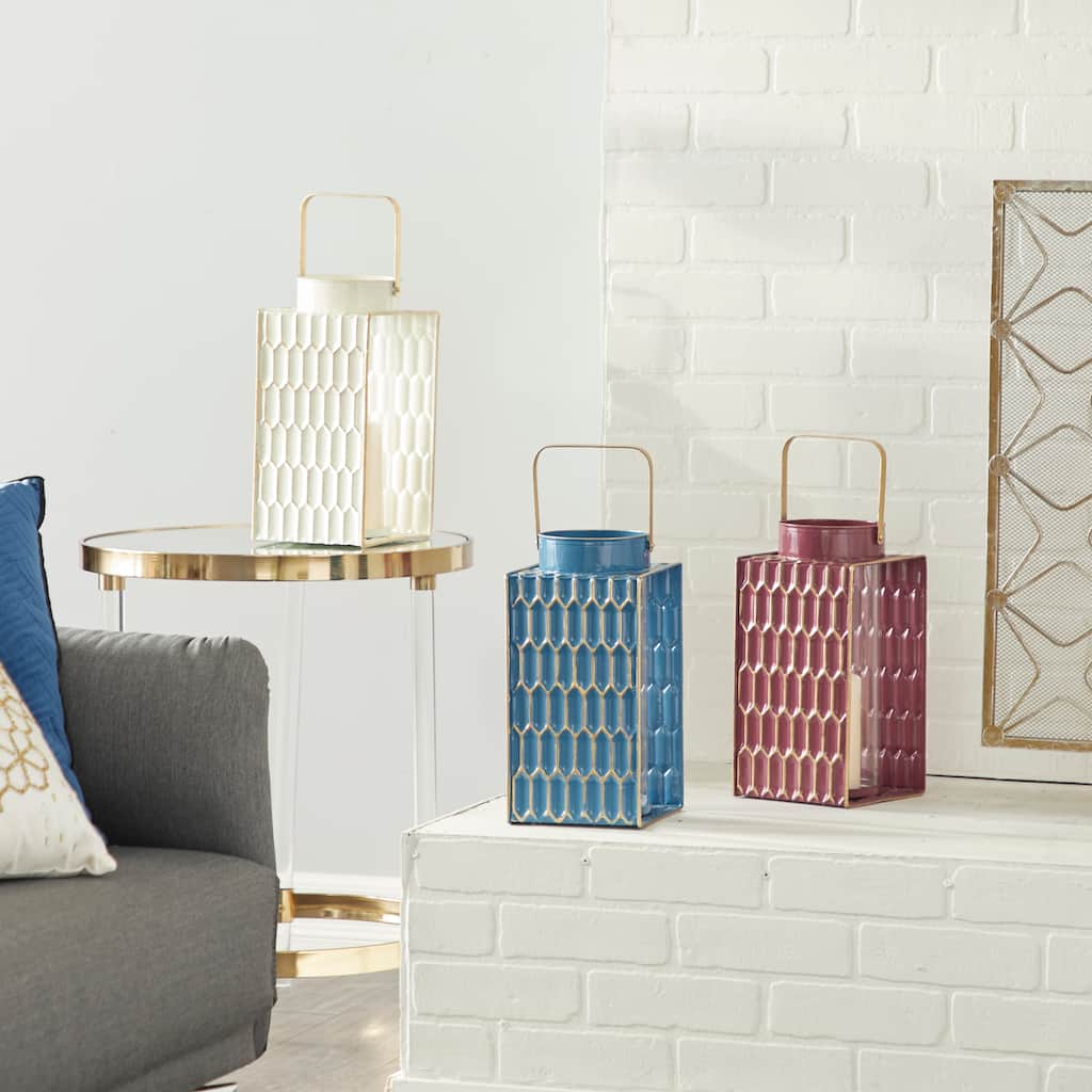 Multi Iron Coastal Lantern (Set of 3) - 7 x 6 x 17