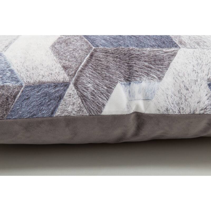 Capri Collection Patterned Faux Cowhide Printed Throw Pillow