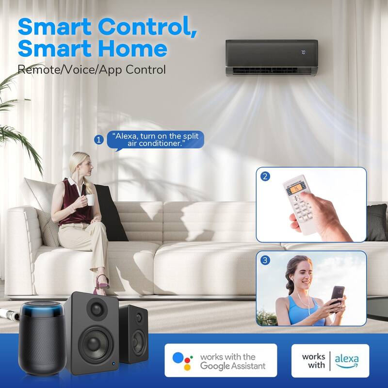 Gymax 9100 BTU Mini Split AC 20.5 SEER2 Air Conditioner w/ Inverter &