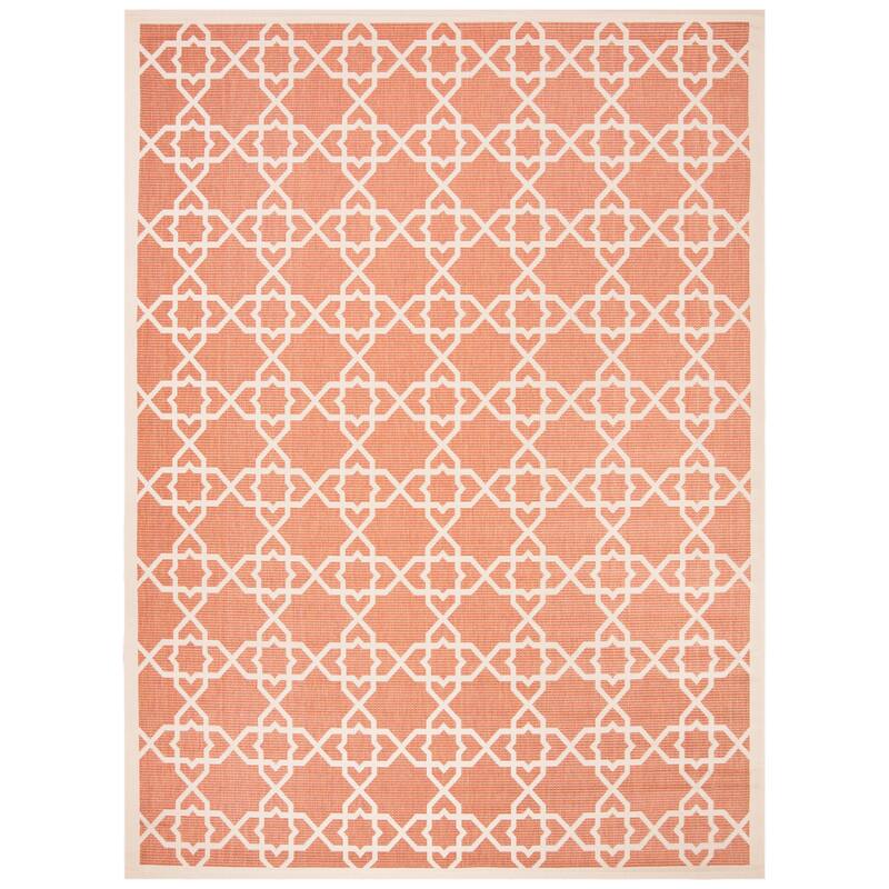 SAFAVIEH Courtyard Lawanda Trellis Indoor/ Outdoor Waterproof Patio Backyard Rug
