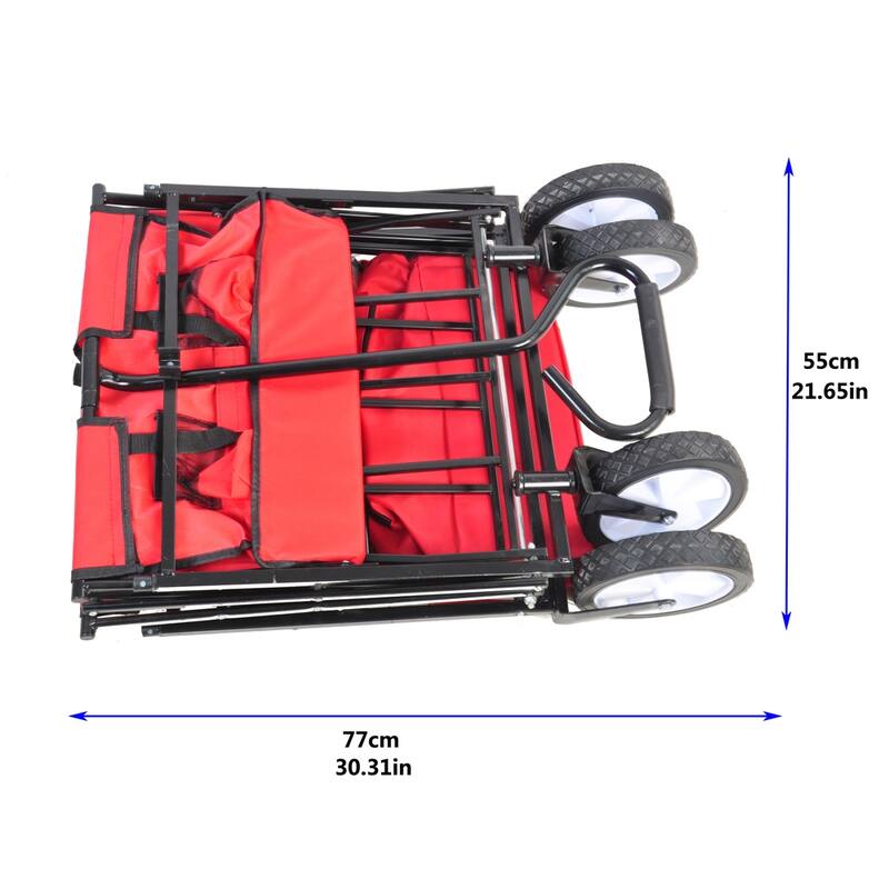 Folding Steel Large Capacity Wagon Garden Cart Shopping Beach Cart