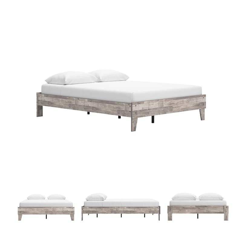 Signature Design by Ashley Neilsville Weathered Woodgrain Platform Bed