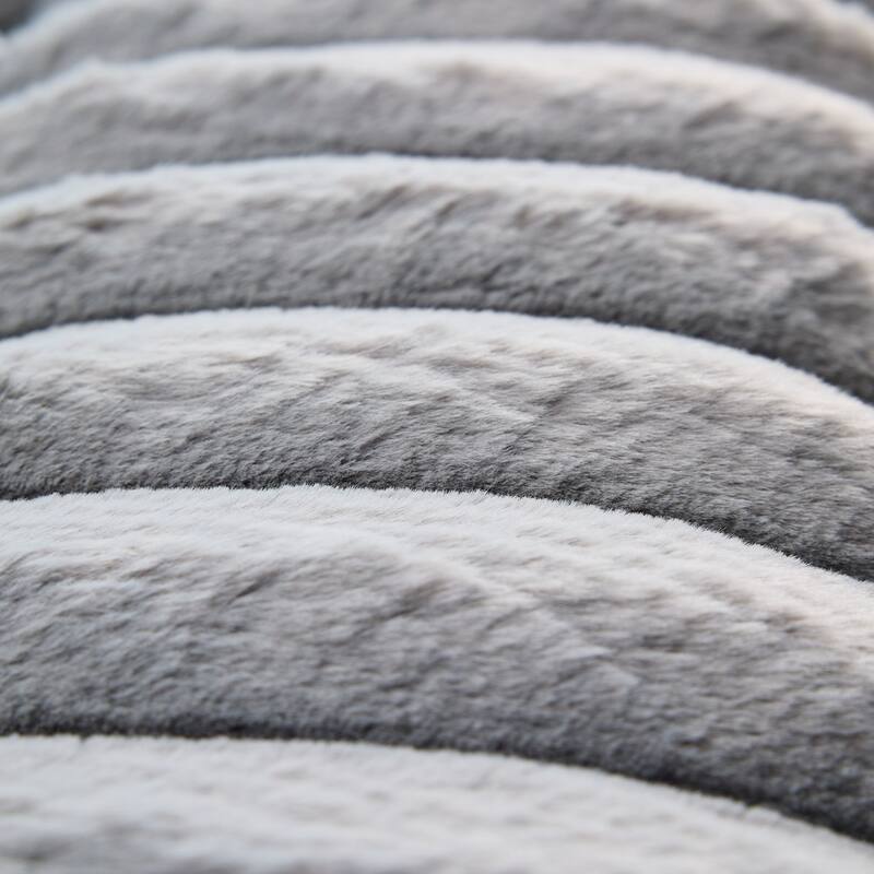 Power Reclining Chair Fabric Two Tones with USB and Padded Seats