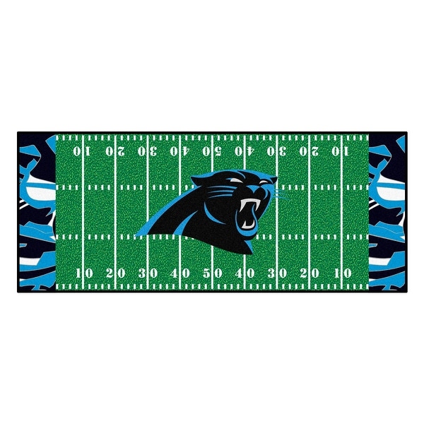 Nfl Carolina Panthers Football Field Runner Mat Area Rug