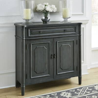 Madison Park Gray 1-Drawer 2-Door Accent Cabinet