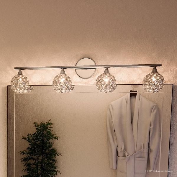 Shop Luxury Crystal Globe Led Bathroom Vanity Light 8 Quot H X