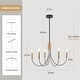 preview thumbnail 23 of 34, 5-Light Rustic Candlestick Hanging Linear Chandelier Lighting Fixture for Kitchen Island