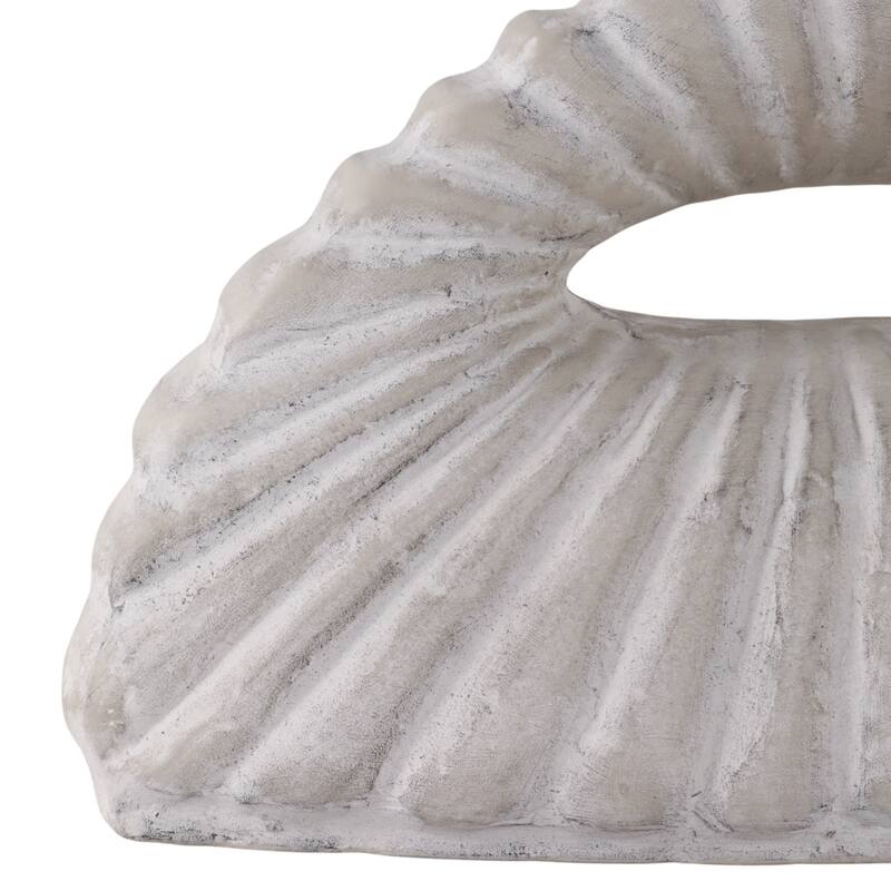 Pottery Vase Sculptural Open Center for Decorative Table Accent