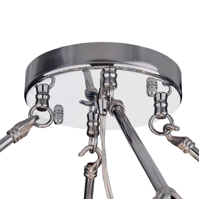 Arosa 9-light Chrome Semi Flush Mount
