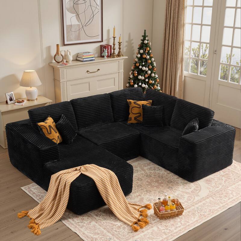 ​​OVIOS Cozy L-Shaped Lounger Sofa Set​