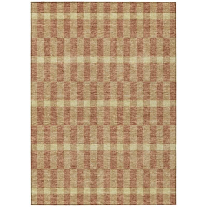 Machine Washable Indoor/ Outdoor Modern Augusta Chantille Rug