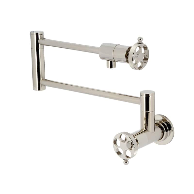 Wendell Two-Handle 1-Hole Wall Mount Pot Filler Faucet