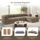 preview thumbnail 23 of 60, Christopher Knight Home - 122" Modern L-Shaped Sectional Sofa with Chaise Lounge, No assembly