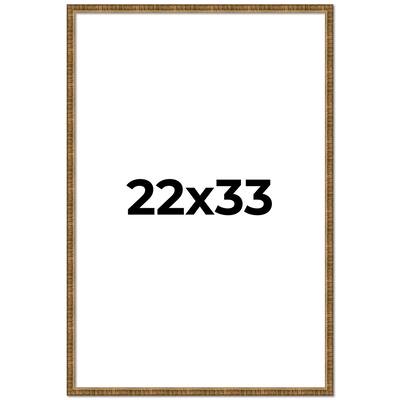 22x33 Frame Gold Picture Frame - Complete Modern Photo Frame Includes
