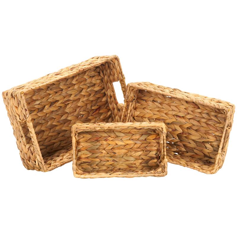 SAFAVIEH Sjaan Set Of 3 Storage Baskets (Fully Assembled) - 13.7 In. W x 9.4 In. D x 4.7 In. H - 14Wx9Dx5H