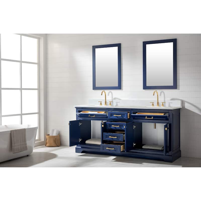 Milano 72" Double Vanity in Blue