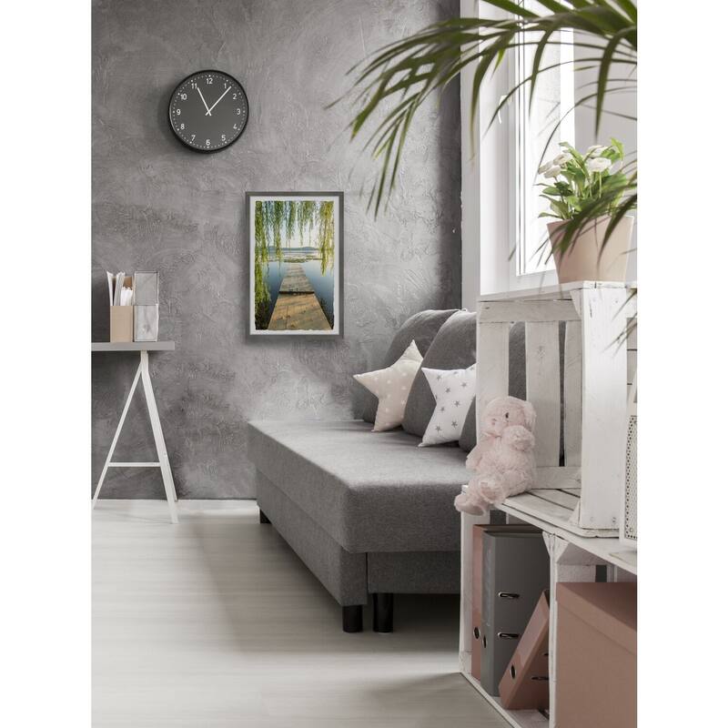 Wooden Plank Bridge Framed Wall Art, Elegant Home Touch - Sophisticated Artwork for Refined Décor