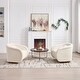 preview thumbnail 19 of 29, Swivel Accent Chair, 360-degree Swivel Barrel Chair with Velvet Fabric Upholstery, Comfy Pumpkin-Shaped Swivel Chair