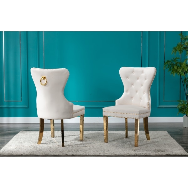Best Quality Furniture Nailhead Tufted Side Chair (Set of 2). Opens flyout.