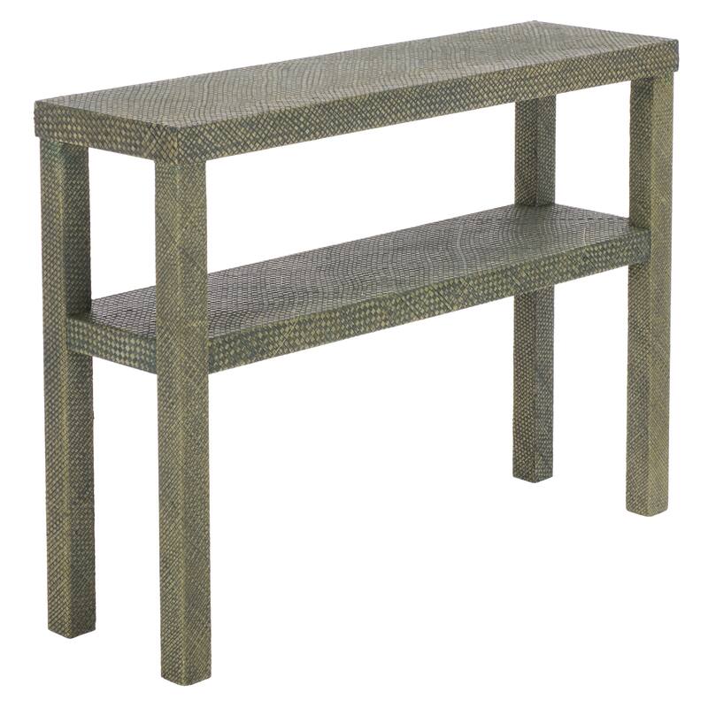SAFAVIEH Apis Raffia 2-Shelf Console Table - 42"W x 12"D x 31"H