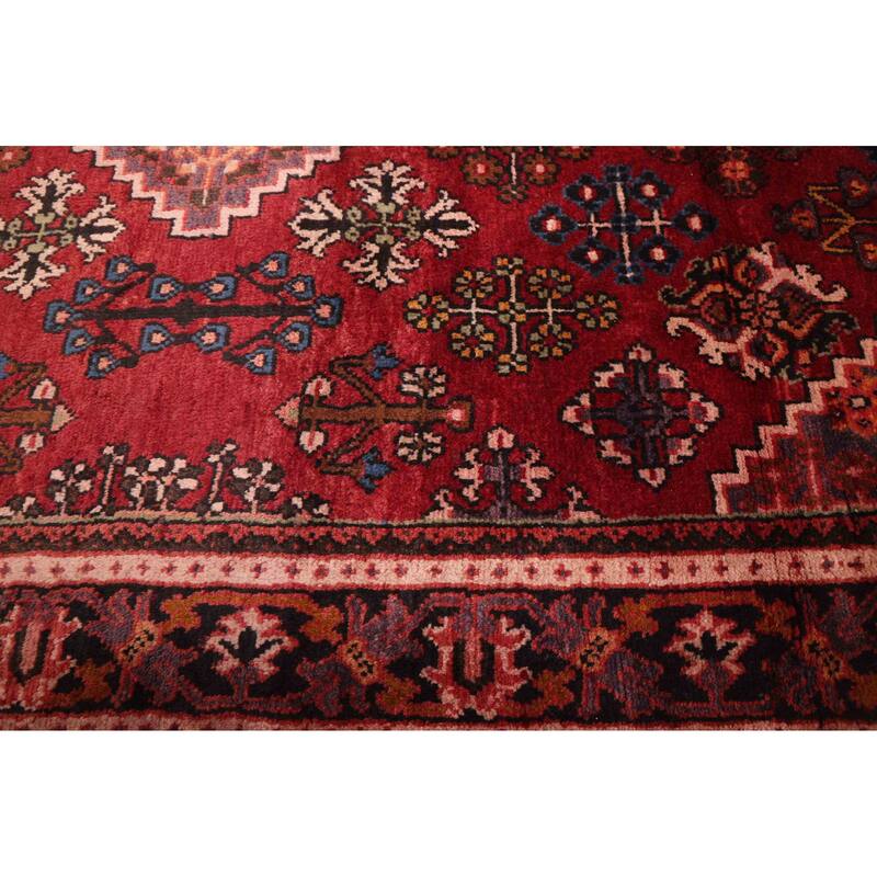 ECARPETGALLERY Hand-knotted Andelz Dark Red Wool Rug - 4'4 x 7'0