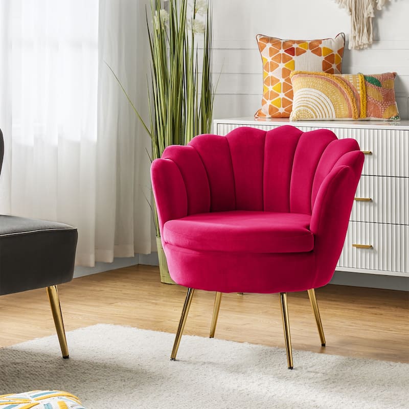 Xabier Cute Modern Upholstered Barrel Chair Accent Chair with Tufted Back by HULALA HOME